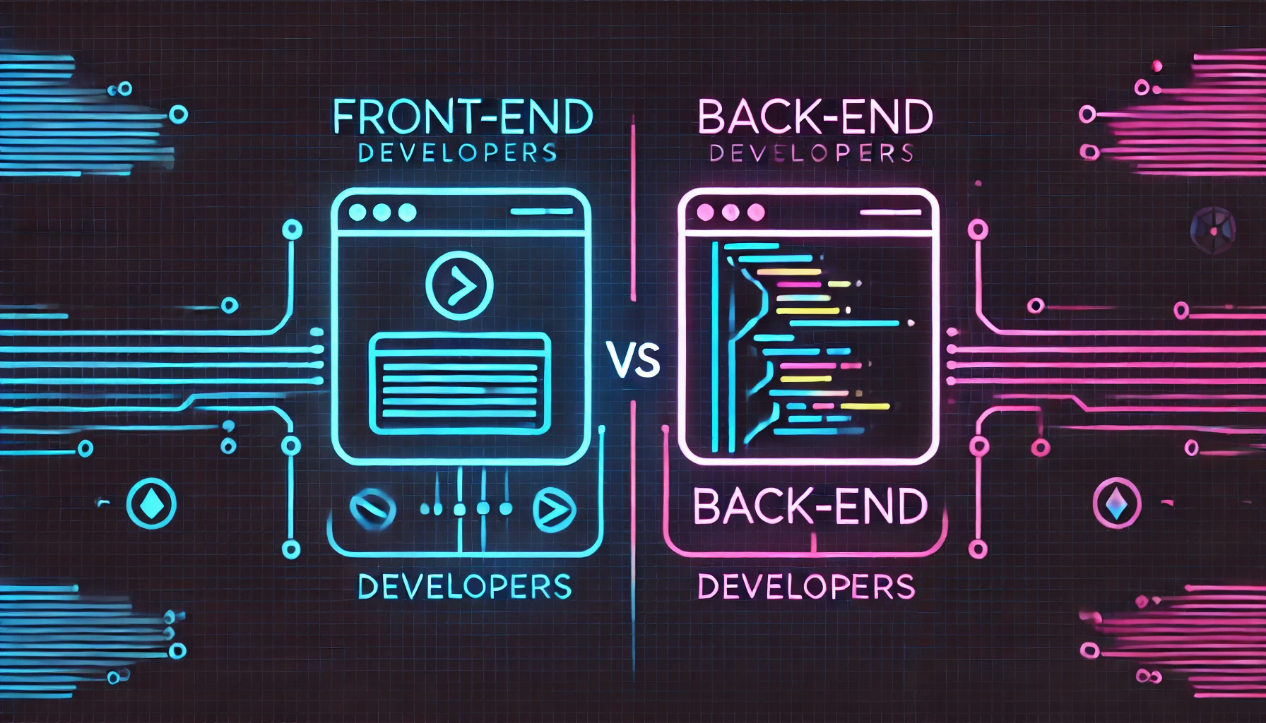 front-end developer vs. back-end developer